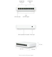 Ubiquiti UniFi Lite 8-Port PoE Switch | USW-LITE-8-POE Network Switch Ubiquiti