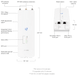 Ubiquiti LTU-ROCKET Outdoor 5GHz Point-to-Multi-Point PtMP Link BaseStation 675.84 Mbit/s White Ubiquiti Wireless Access Points Ubiquiti