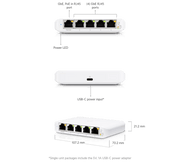 Ubiquiti UniFi USW Flex Mini 5-Port Layer 2 Gigabit Switch | USW-FLEX-MINI Network Switch Ubiquiti