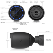 Ubiquiti UniFi AI Professional Black PoE Bullet IP Camera | UVC-AI-PRO Security Camera Ubiquiti