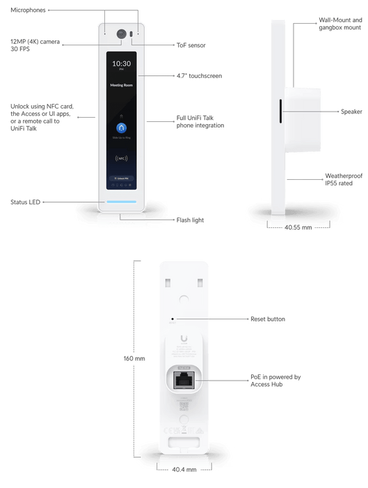 Ubiquiti UniFi Access Reader G2 Professional White | UA-G2-PRO