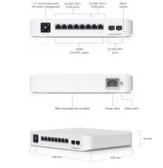Ubiquiti UniFi Professional 8 PoE Switch | USW-PRO-8-POE Network Switch Ubiquiti
