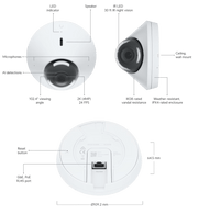 Ubiquiti UniFi Protect G4 Dome 4MP Vandal Resistant Weatherproof IP Camera | UVC-G4-DOME Security Camera Ubiquiti