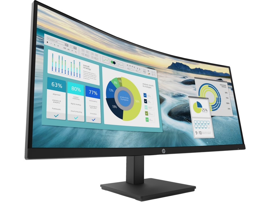 HP P34hc G4 34" WQHD USB-C Curved Monitor | 21Y56AA#ABU