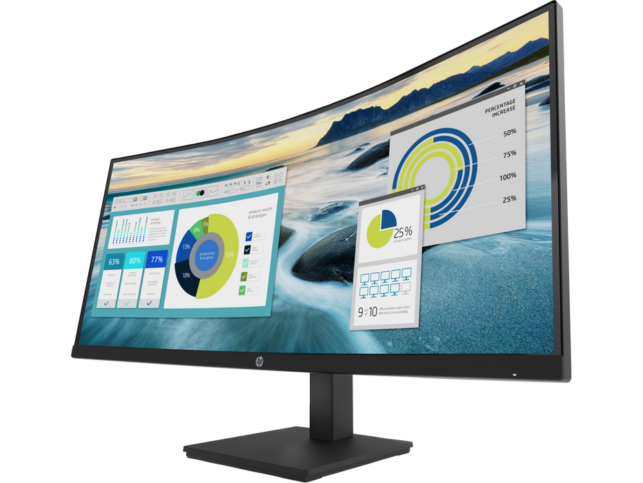 HP P34hc G4 34" WQHD USB-C Curved Monitor | 21Y56AA#ABU