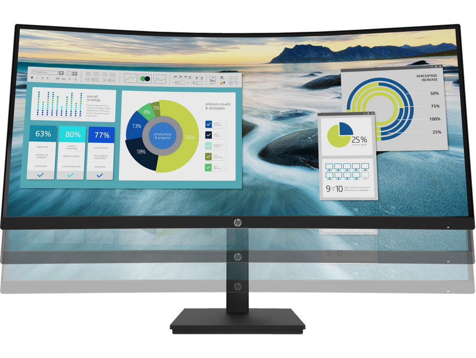 HP P34hc G4 34" WQHD USB-C Curved Monitor | 21Y56AA#ABU