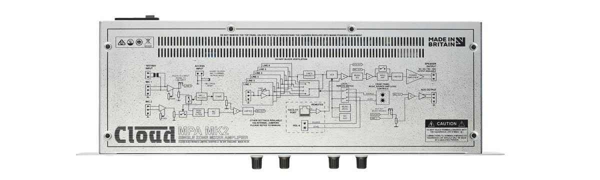 Cloud Electronics MPA240MK2EK 240W Integrated Mixer Amplifier Audio Amplifier Cloud Electronics