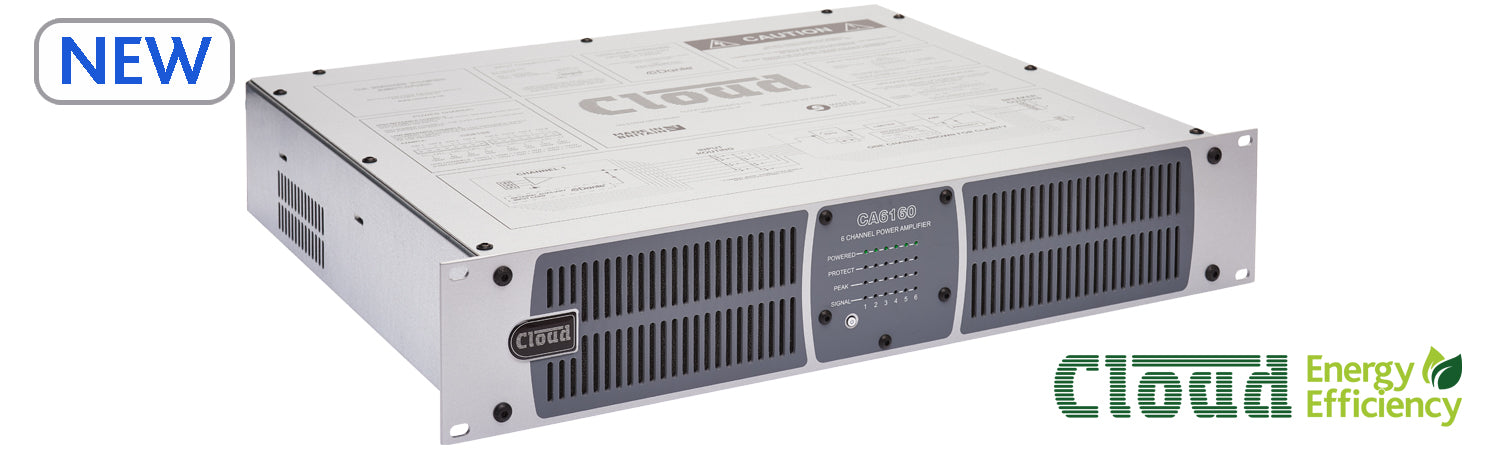 Cloud Electronics CA6160 6 Channel Amplifier 160w Per Output Channel Audio Amplifier Cloud Electronics