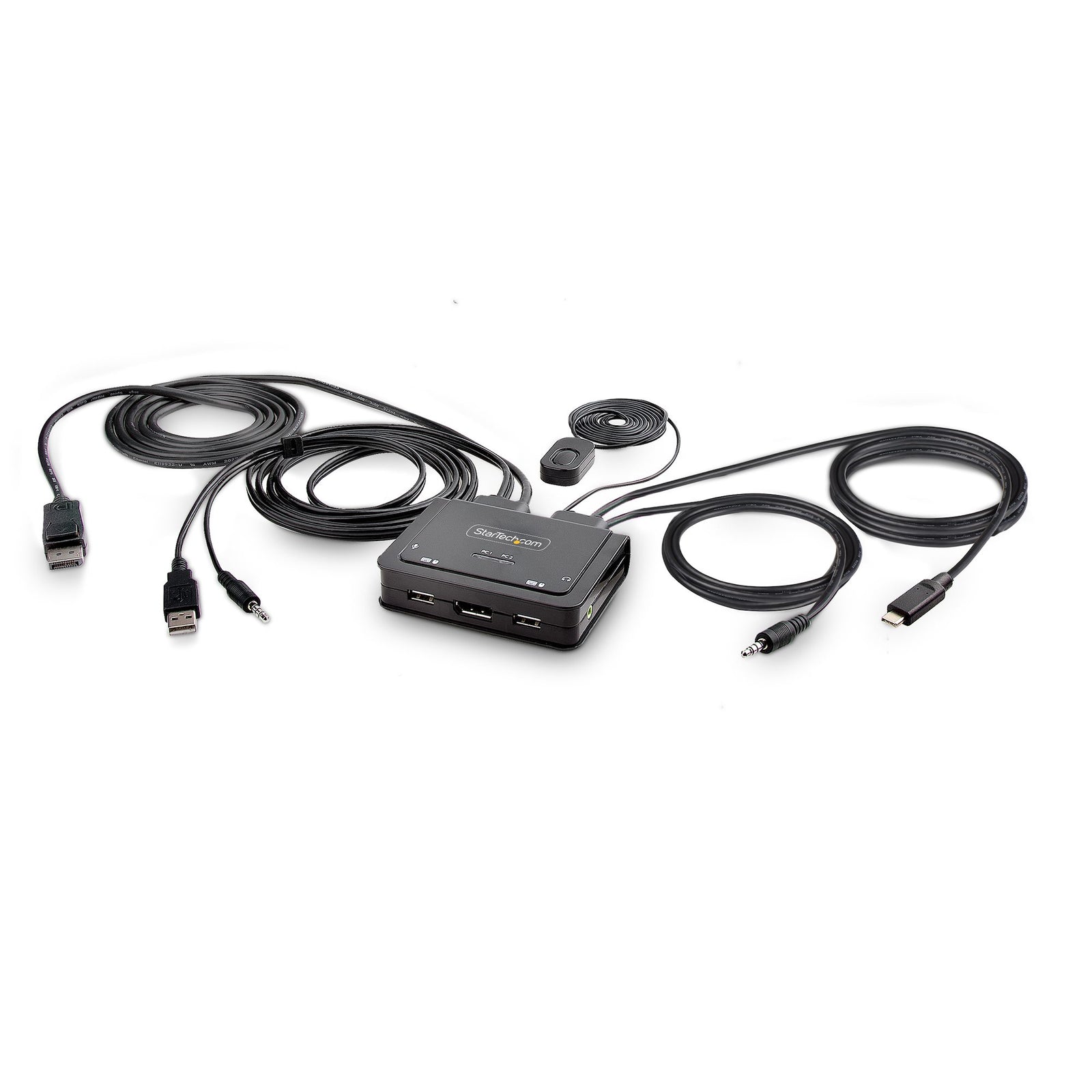 StarTech 2-Port Hybrid USB-C DisplayPort Cable KVM Switch | C2-D46-UAC-CBL-KVM Switches Startech