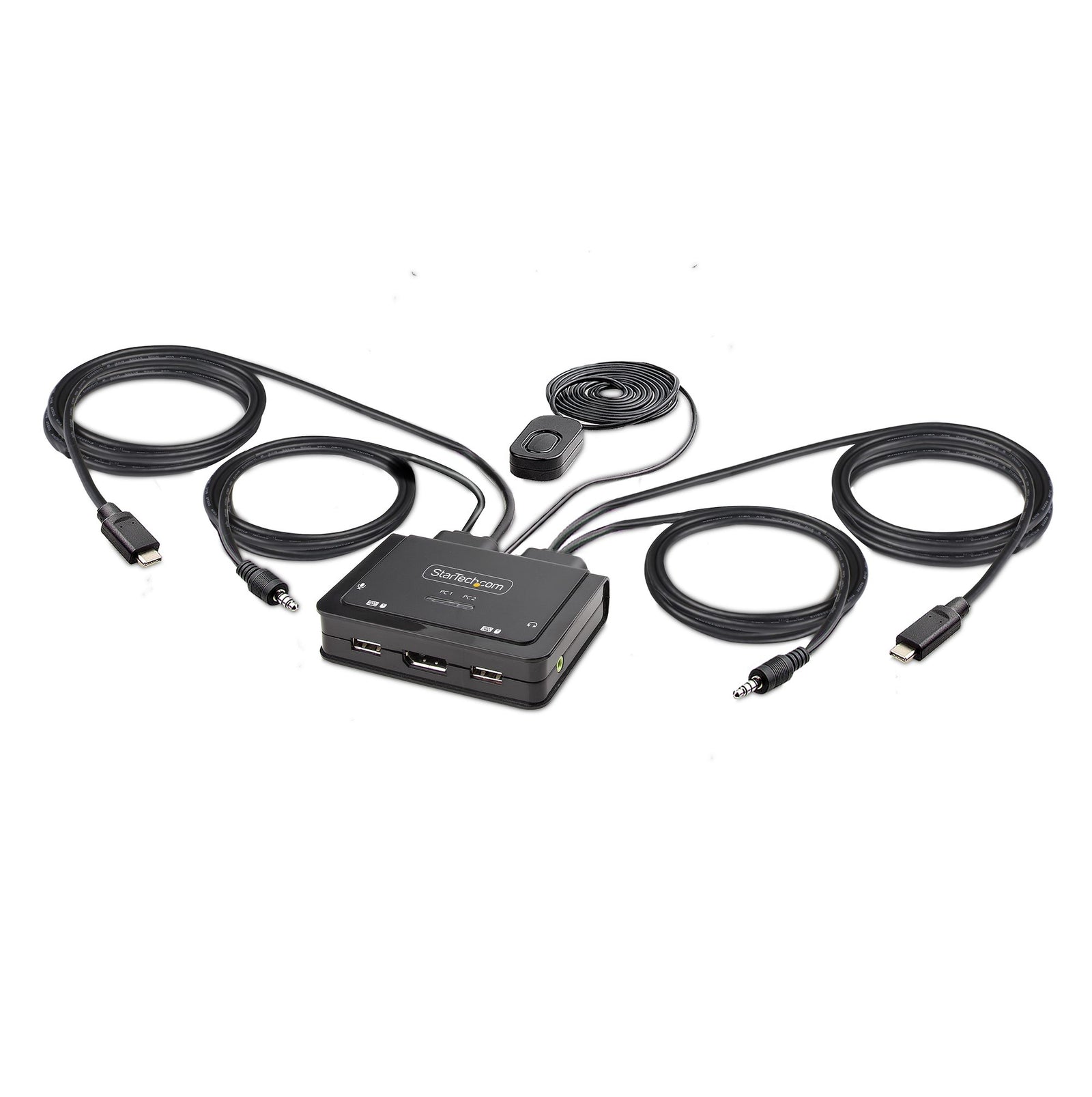 StarTech 2-Port USB-C Cable KVM Switch, 4K 60Hz DisplayPort Output | C2-D46-UC2-CBL-KVM Switches Startech