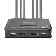 StarTech 2-Port Dual-Monitor DisplayPort Cable KVM Switch, 4K 60Hz | C2-DD46-UA2-CBL-KVM Switches Startech