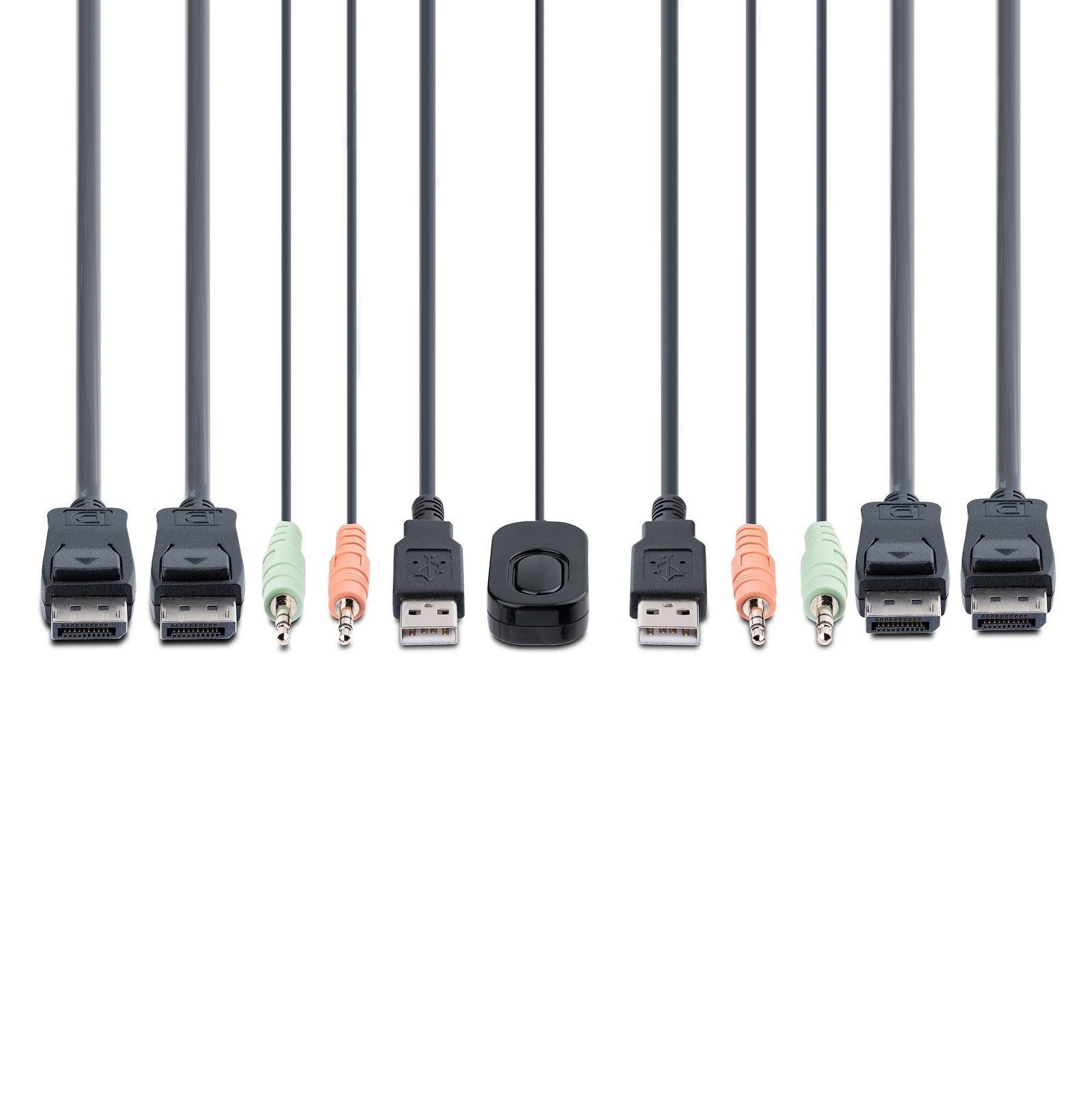 StarTech 2-Port Dual-Monitor DisplayPort Cable KVM Switch, 4K 60Hz | C2-DD46-UA2-CBL-KVM Switches Startech