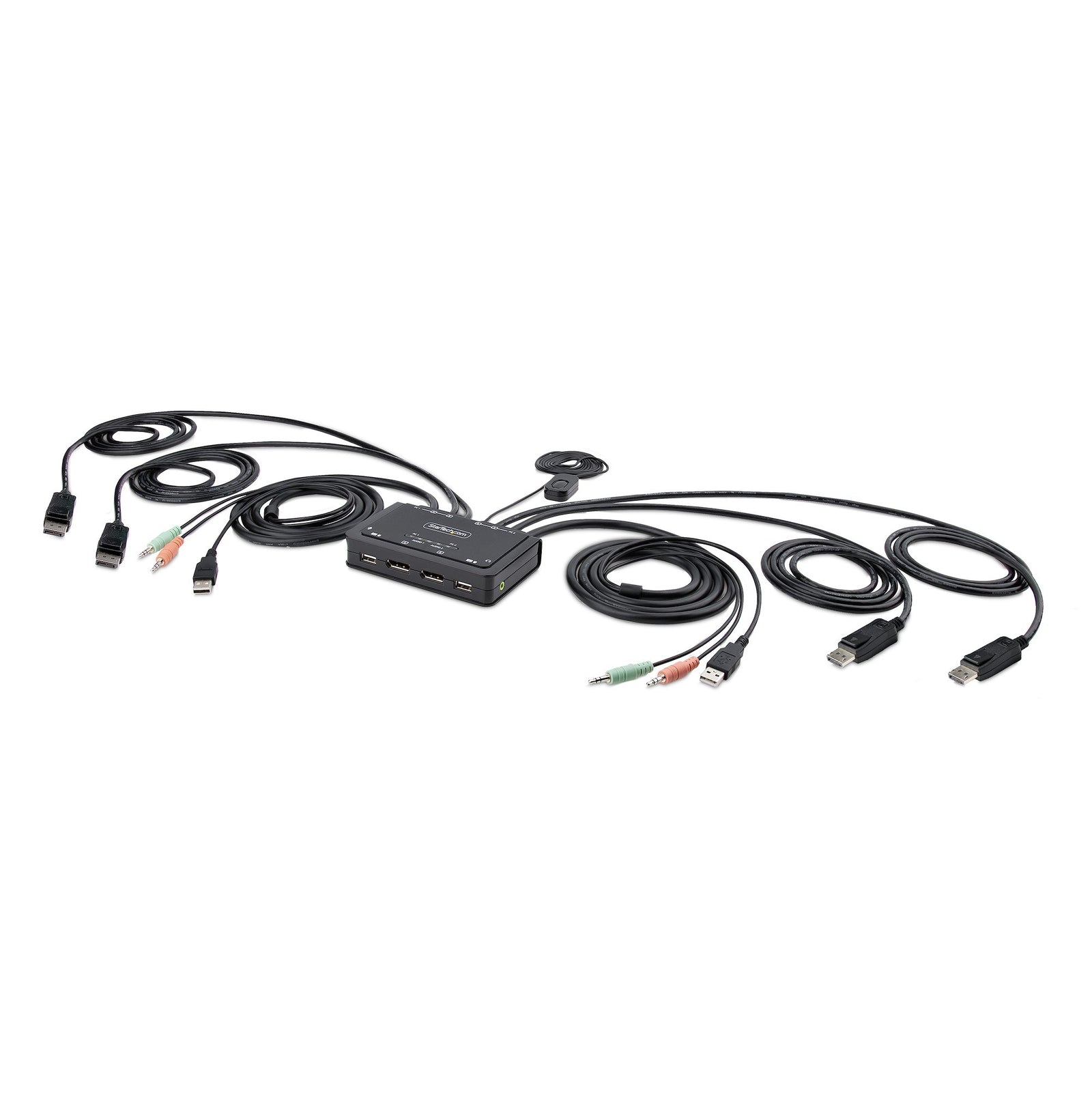 StarTech 2-Port Dual-Monitor DisplayPort Cable KVM Switch, 4K 60Hz | C2-DD46-UA2-CBL-KVM Switches Startech
