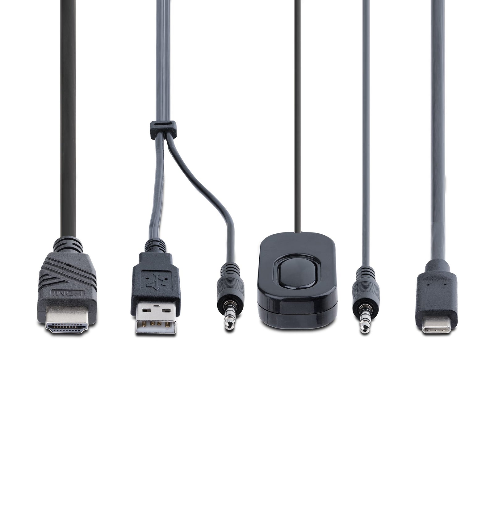 StarTech 2-Port Hybrid USB-C HDMI Cable KVM Switch, 4K 60Hz | C2-H46-UAC-CBL-KVM Switches Startech
