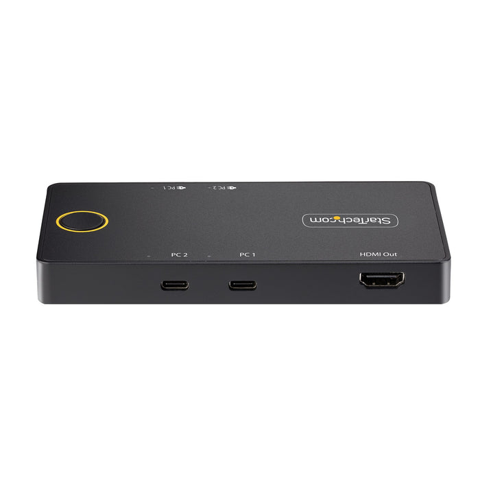 StarTech 2-Port USB-C KVM Switch, Single-4K 60Hz HDMI Monitor, Dual-100W Power Delivery Pass-through Ports, Bus Powered | C2-H46-UC2-PD-KVM