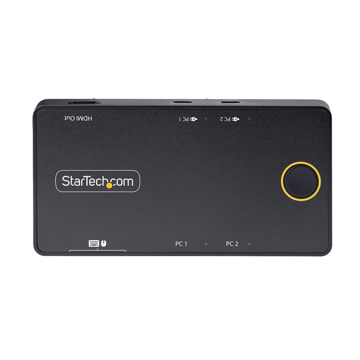 StarTech 2-Port USB-C KVM Switch, Single-4K 60Hz HDMI Monitor, Dual-100W Power Delivery Pass-through Ports, Bus Powered | C2-H46-UC2-PD-KVM