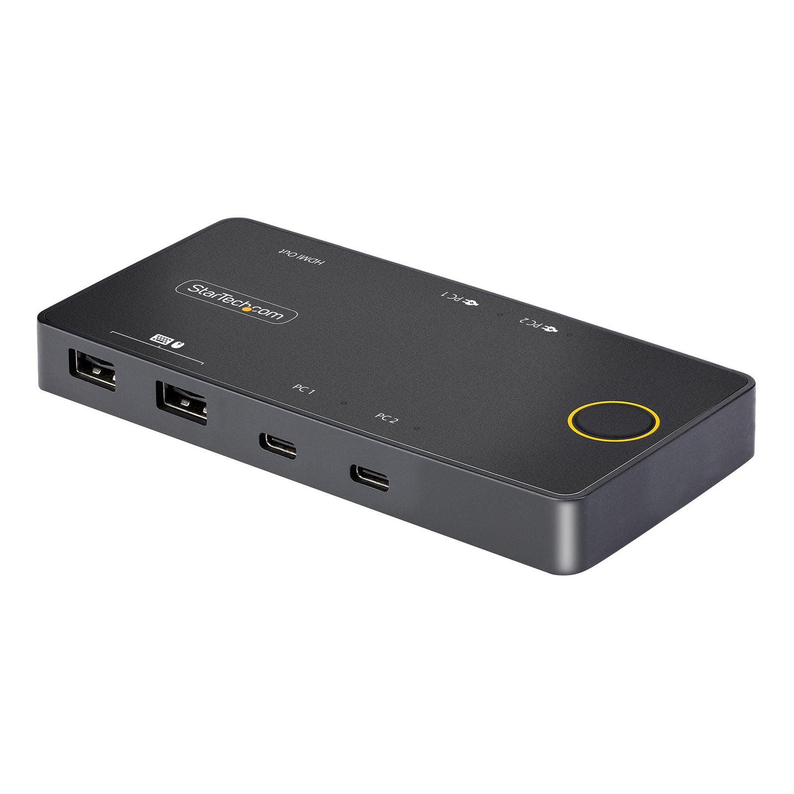 StarTech 2-Port USB-C KVM Switch, Single-4K 60Hz HDMI Monitor, Dual-100W Power Delivery Pass-through Ports, Bus Powered | C2-H46-UC2-PD-KVM Switches Startech