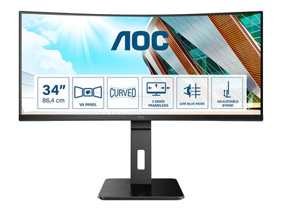 AOC 34" 100Hz 1Ms Desktop LED Monitor | CU34P2A Desktop Monitor AOC