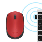 Logitech M171 1000dpi 3-Button Wireless Optical Computer Mouse (Red) | 910-004641 Keyboard & Mouse Logitech