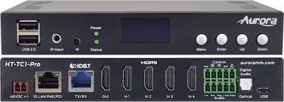 Aurora HT-TC1-PRO 4 Input 4K60 4:4:4 Uncompressed HDBaseT 2.0 Transceiver 330ft Aurora Transceivers Aurora