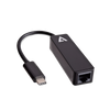 V7 Gigabit Ethernet Adapter USB-C Male to RJ45 Female Black | V7UCRJ45-BLK-1E