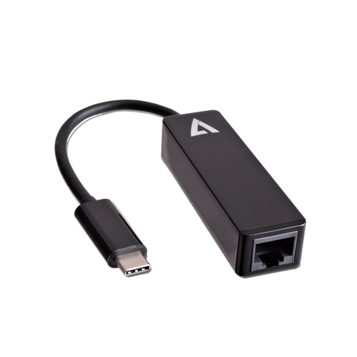 V7 Gigabit Ethernet Adapter USB-C Male to RJ45 Female Black - V7UCRJ45-BLK-1E