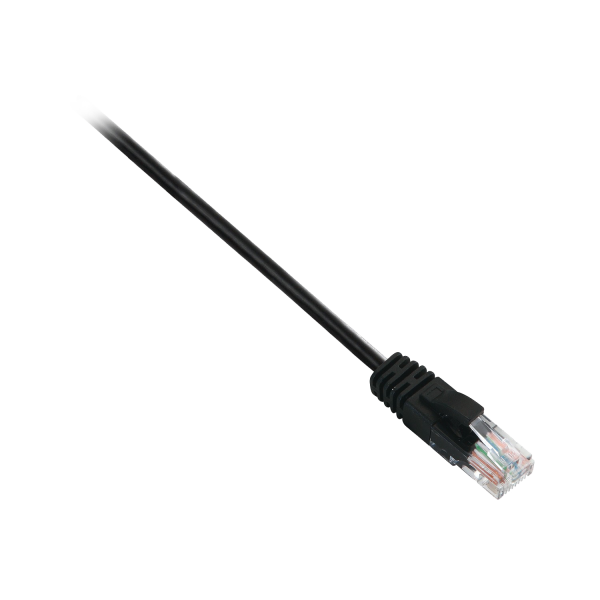 V7 Black Cat6 Unshielded (UTP) Cable RJ45 Male to RJ45 Male 0.5m 1.6ft - V7CAT6UTP-50C-BLK-1E