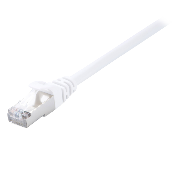 V7 White Cat6 Shielded (STP) Cable RJ45 Male to RJ45 Male 2m 6.6ft - V7CAT6STP-02M-WHT-1E