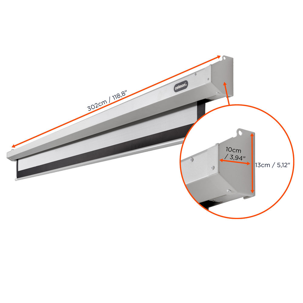 Celexon 16:9 (270x152cm) Economy Electric Projection Screen | 1090083 Projector Accessories Celexon