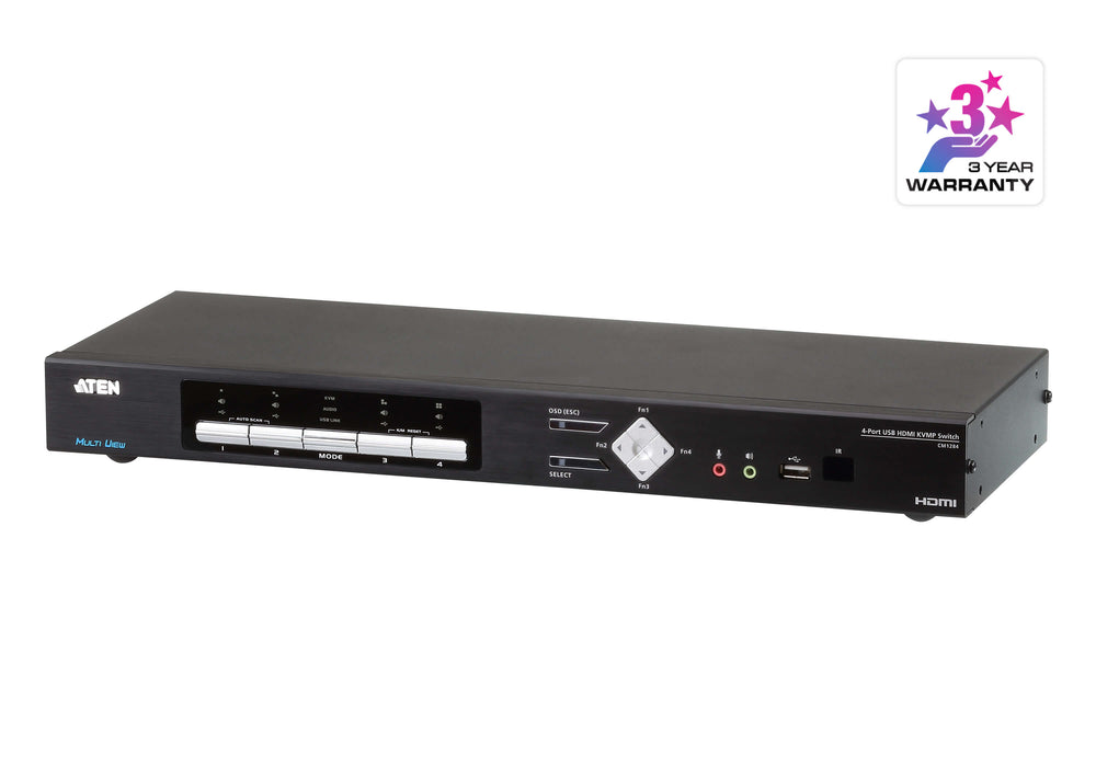 Aten CM1284-AT-E 4-Port USB 4K HDMI Multi-View KVMP™ Switch