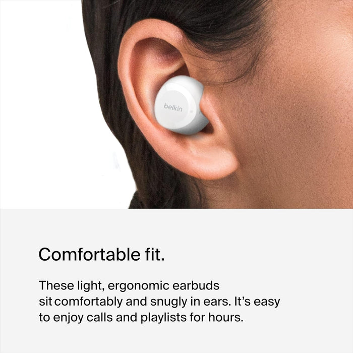 Belkin SoundForm Bolt Wireless In-ear Bluetooth White Headset | AUC009BTWH