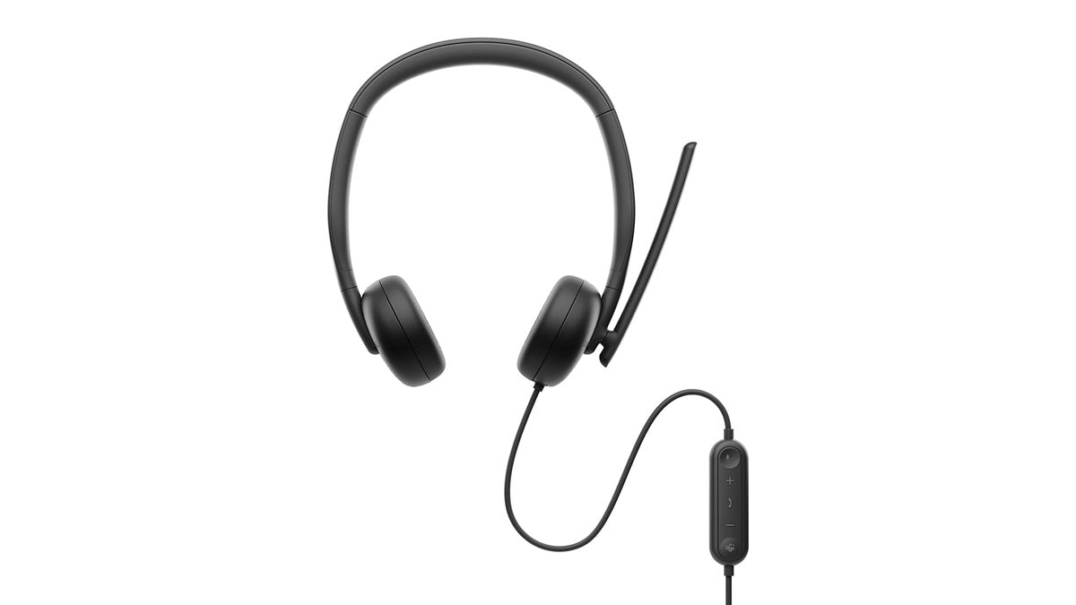 Dell WH3024 Wired On-Ear Noise Cancelling Stereo Headset | WH3024-DWW