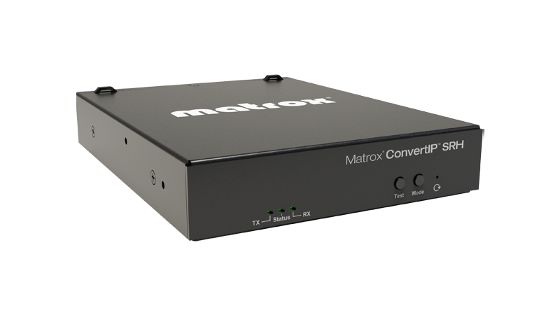 Matrox ConvertIP SRH 1x RJ45 network port, HDMI I/O. Power Supply | CIP-SRH