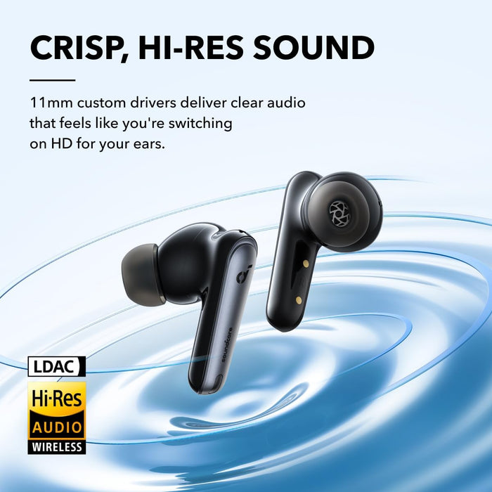 Anker Liberty 4 NC Headphones Wireless In-ear Music USB Type-C Bluetooth Black | A3947G11