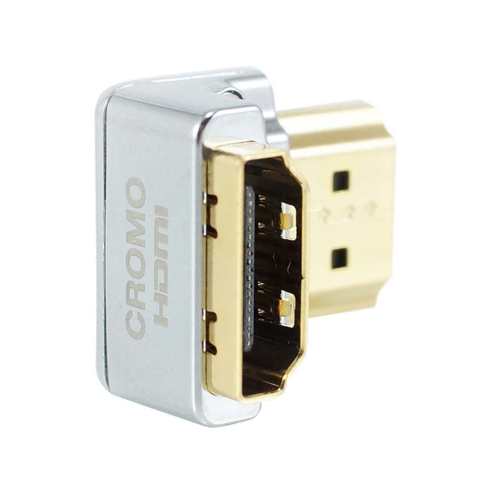 Lindy CROMO HDMI Male to HDMI Female 90 Degree Right Angle Adapter - Down | 41505 Cable Gender Changers Lindy