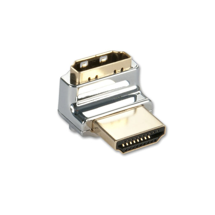 Lindy CROMO HDMI Male to HDMI Female 90 Degree Right Angle Adapter - Up | 41506 Adapter / Converter Lindy