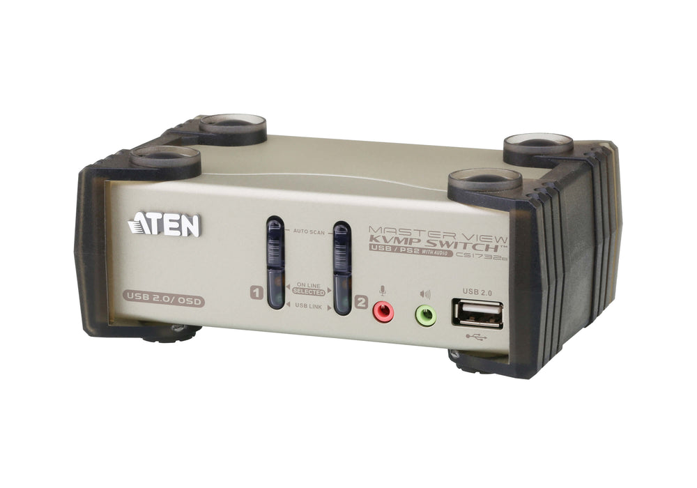 Aten 2-Port USB KVM Switch with Audio - CS1732B-AT-E Aten KVM Switches Aten