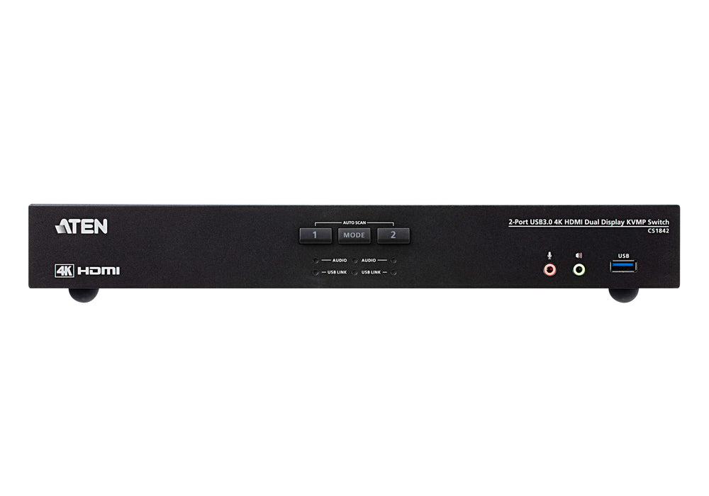 Aten CS1842-AT-E 2-Port USB 3.0 4K HDMI Dual Display KVMP™ Switch