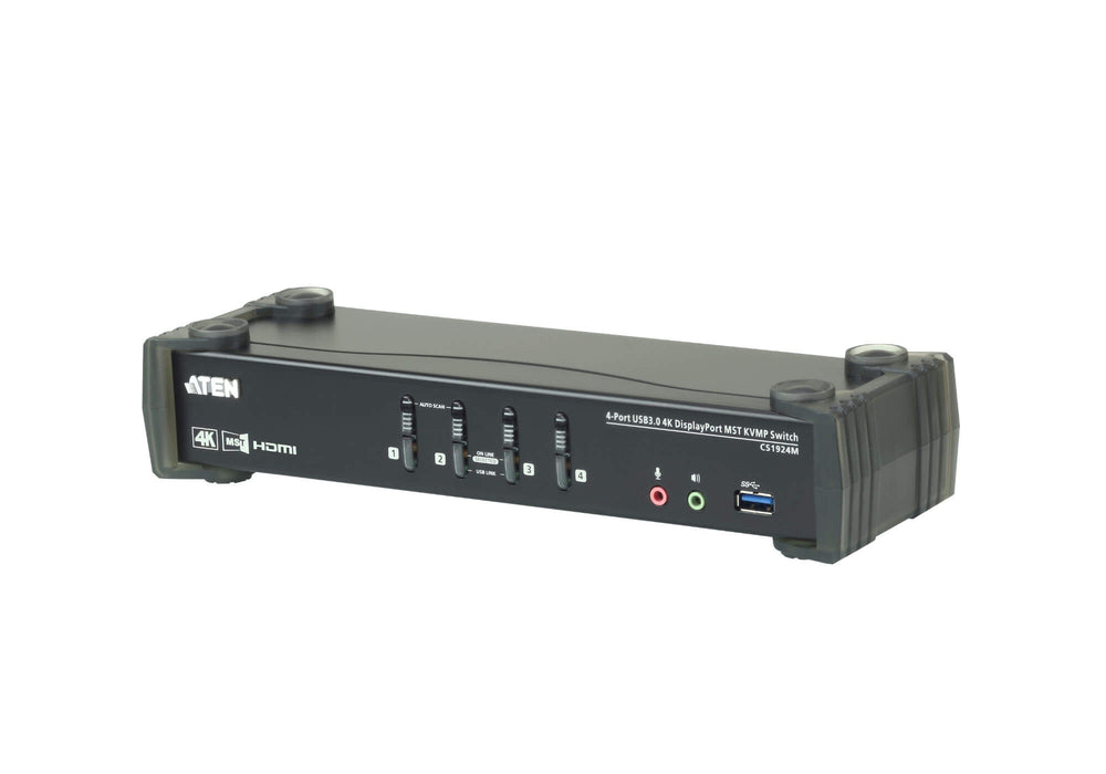 Aten CS1924M-AT-E 4-Port USB 3.0 4K DisplayPort MST KVMP™ Switch (Cables included)