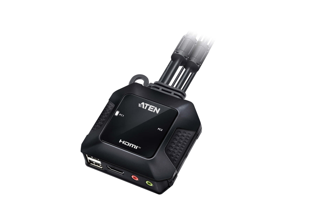 Aten CS22H-AT 2-Port USB 4K HDMI Cable KVM Switch with Remote Port Selector Aten KVM Switches Aten