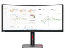 Lenovo 63D4ZAT1UK/T34w-30 34" 60Hz QHD Monitor With ThinkVision MC60 Monitor Webcam