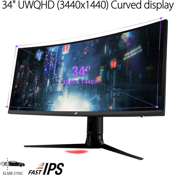 Asus ROG Strix XG349C 86.7 cm (34.1") 3440 x 1440 pixels UltraWide QHD Computer Monitor Black