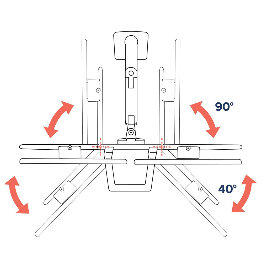 Ergotron Up to 32" HX Dual Monitor Arm Desk Mount | 45-476-224 Monitor Arm Desk Mount Ergotron