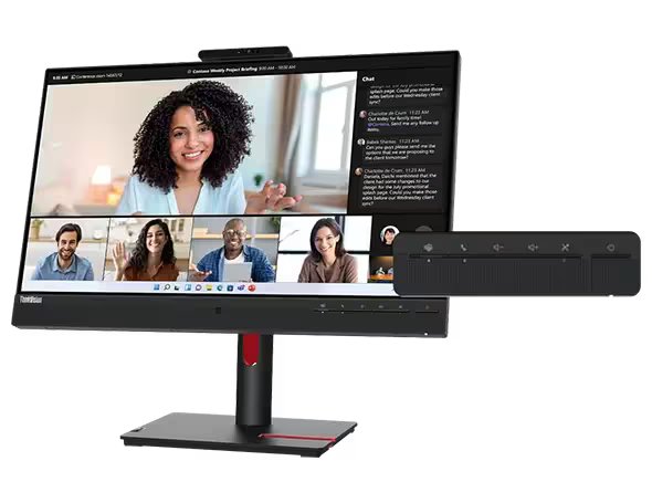 Lenovo T24mv-30 ThinkVision 23.8" 75Hz Full HD Conferencing Monitor (USB-C) | 63D7UAT3UK Desktop Monitor Lenovo