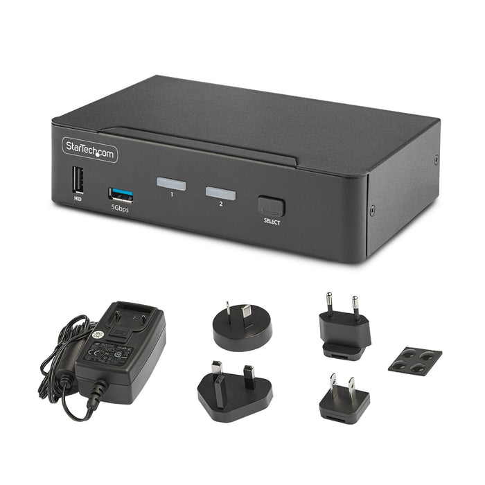 StarTech 2-Port DisplayPort KVM Switch, 8K 60Hz / 4K 144Hz, Single Display | D86A2-2-PORT-8K-KVM StarTech KVM Switches Startech