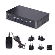 StarTech 4-Port DisplayPort KVM Switch, 8K 60Hz / 4K 144Hz | D86A2-4-PORT-8K-KVM Switches Startech