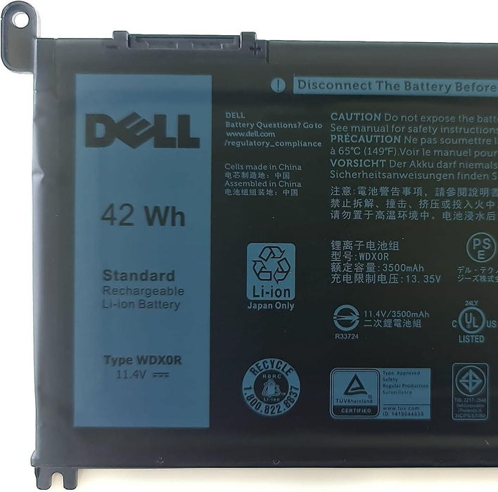 Dell Latitude / Inspiron / Vostro 42WHR 3 Cell Laptop Prismatic Battery | WDX0R