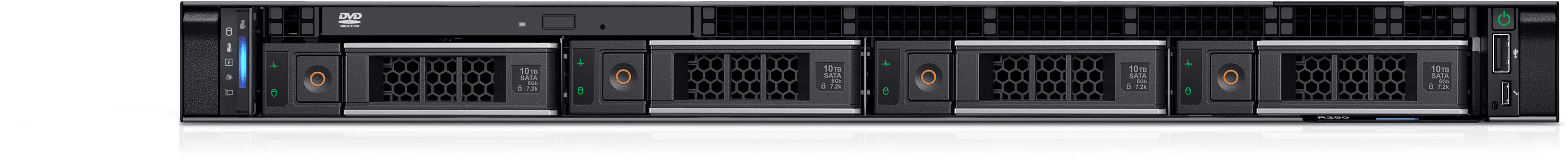 DELL PowerEdge R250 server 2000 GB Rack (2U) Intel Xeon E 2.8 GHz 16 GB DDR4-SDRAM