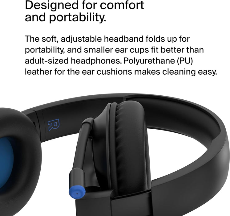 Belkin SoundForm Inspire Wireless Over-Ear Headset for Kids | AUD006BTBLK