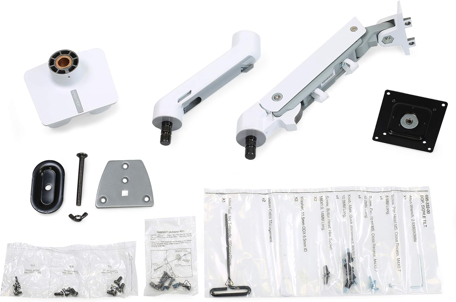 Ergotron Up to 42" HX LCD Arm Sit-Stand Desk Mount White | 45-475-216 Monitor Arm Desk Mount Ergotron
